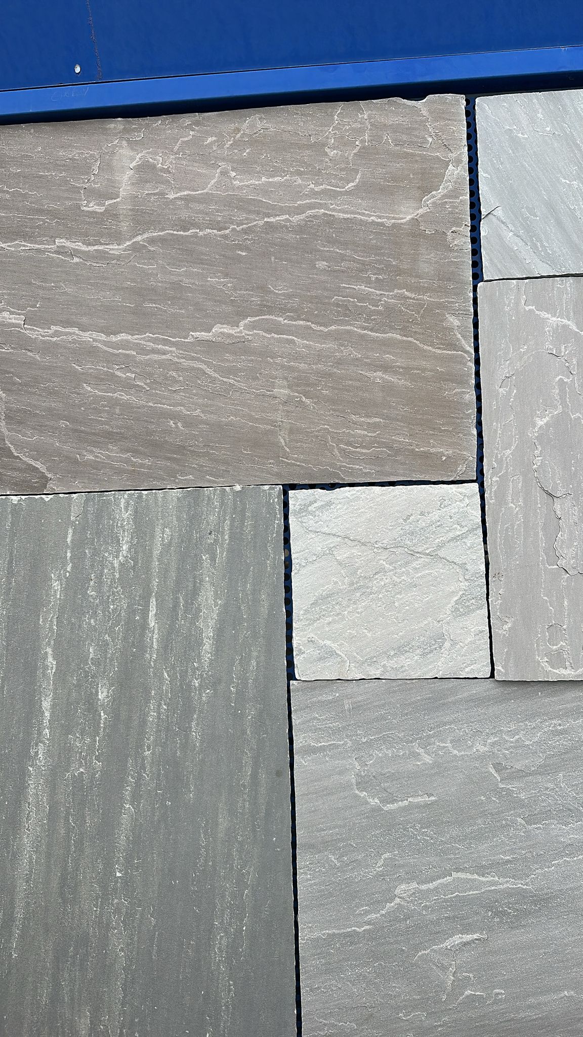 Sandstone paving display