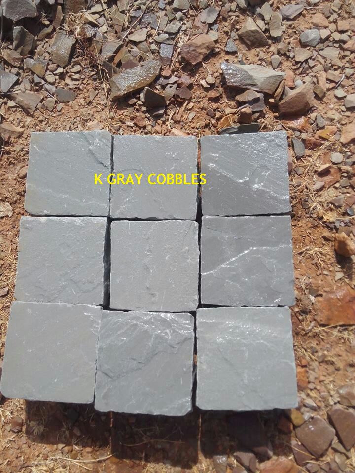 Kandla Grey cobblestone setts natural stone paving cubes