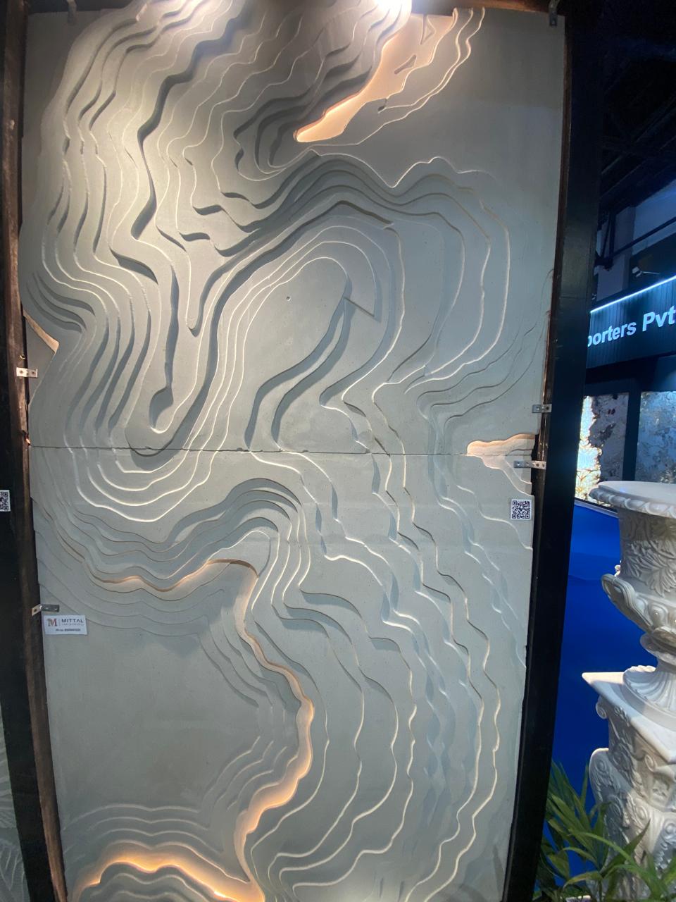 Artistic inlaid stone mural